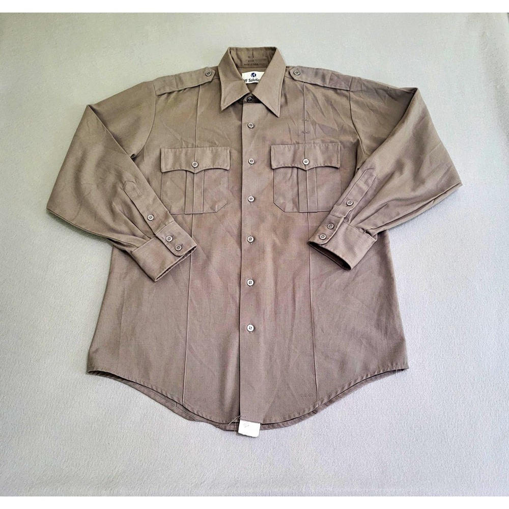 VTG VF Solutions Long Sleeve Button Down Security Uniform Work Shirt Men's 16
